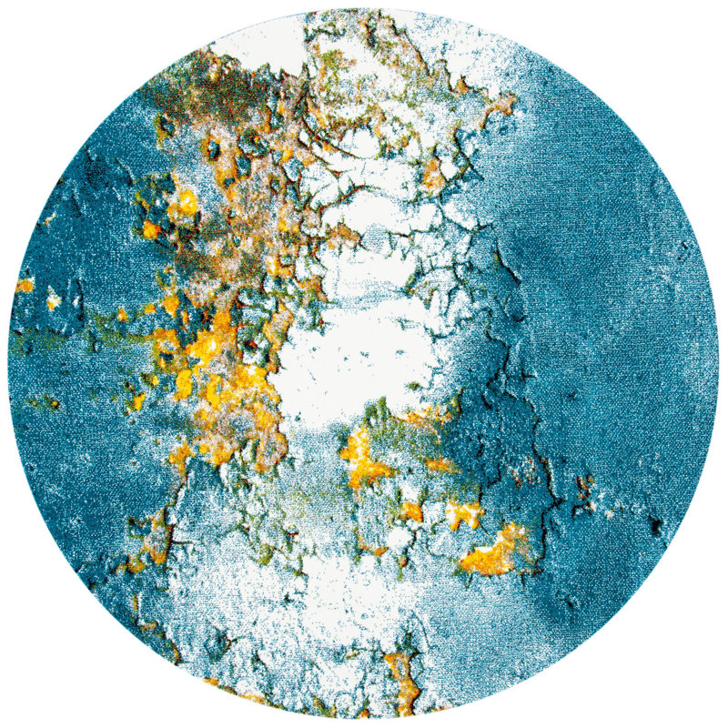 Williston Jaxen Performance Blue/Gold Rug & Reviews Wayfair